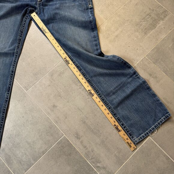 Ariat M4 Low Rise Boot Cut Jeans In Gulch Wash Men 38x36 Cotton - Picture 6 of 15